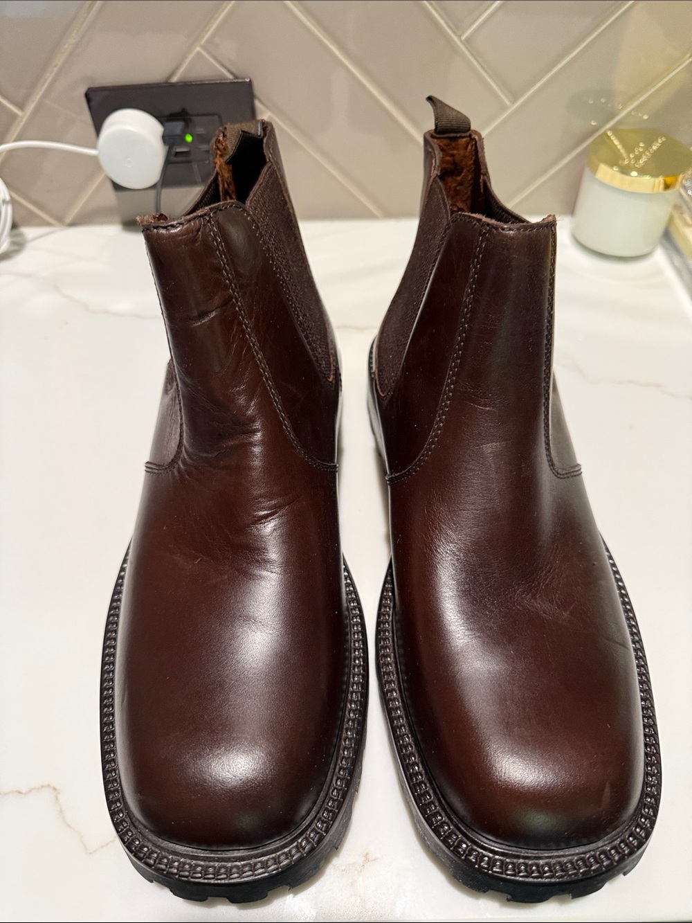 Kenneth Cole Reaction Dark Brown Leather Chukka Boots (size 42.5)